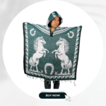 Horse / Horseshoe Hoodie Poncho