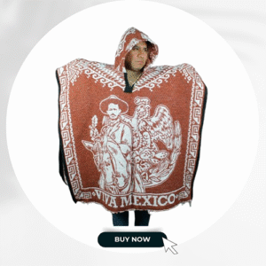 Viva México Hoodie Poncho