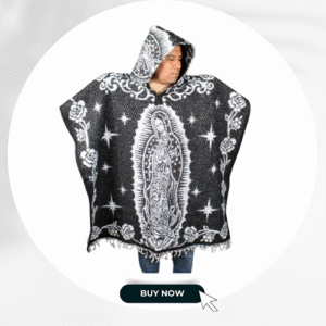 Poncho Virgen de Guadalupe con Hoodie