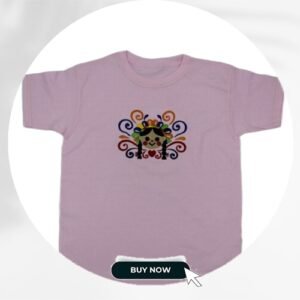 Embroidered T-shirt with Face
