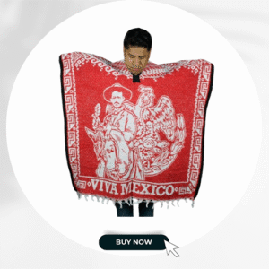 Viva México Double-Sided Poncho without Hoodie